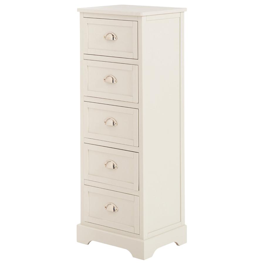 Hawthorne Natural Linen 5 Drawer Tall Chest